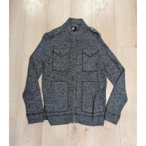 Rock & Republic Other - Mens Rock & Republic Gray Long Sleeve Full Zip Up 4 Pocket Sweater Jacket Size S